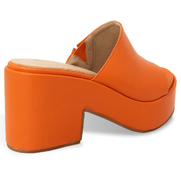 Women’s Chunky Block Heeled Platform Mule Sandal - Picture 3 of 4